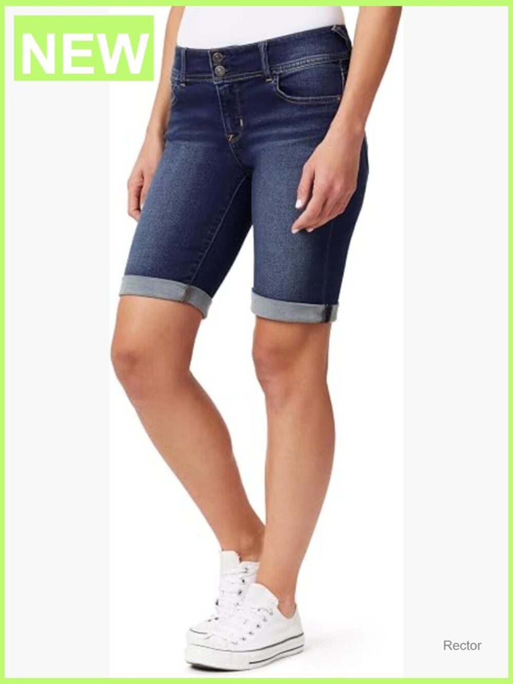 Ultra Denim Bermuda Shorts 9" Mid-Rise Insta Soft Juniors (Plus Sizes)